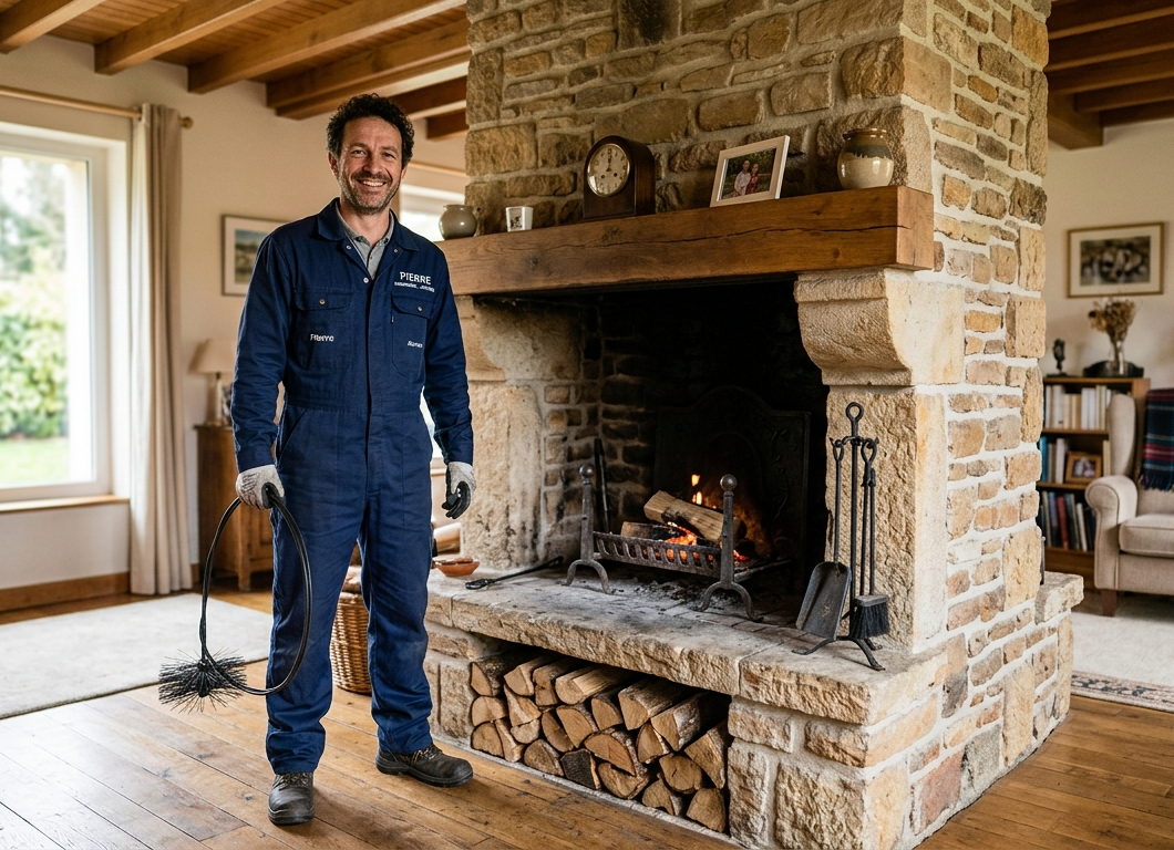 Artisan ramoneur &agrave; Fr&eacute;jus en intervention